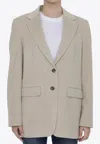 Max Mara Kuban Single-breasted Blazer In Beige