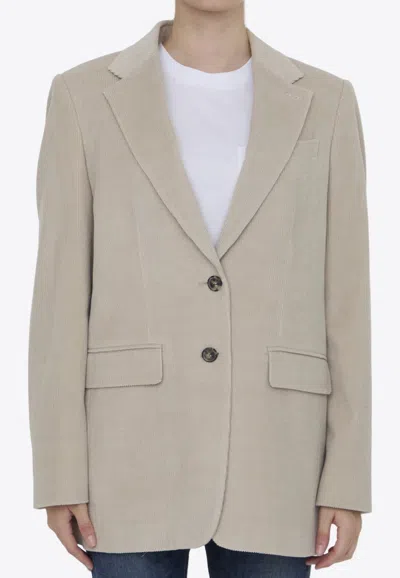 Max Mara Kuban Single-breasted Blazer In Beige
