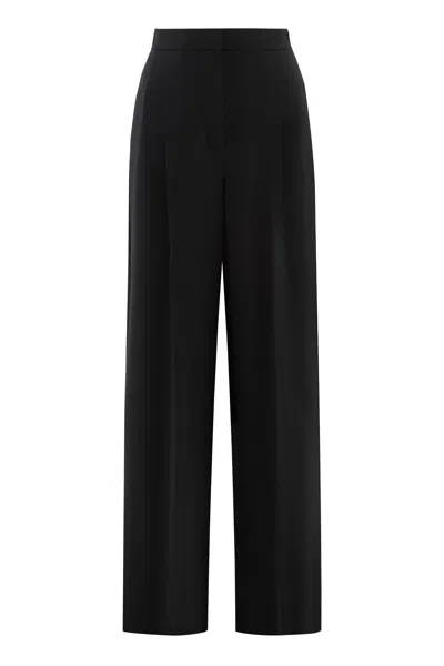 Max Mara Laccato Cady Trousers In Black