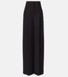 Max Mara Laccato High-rise Cady Wide-leg Pants