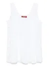 Max Mara Floral Lace Scoop Neck Sleeveless Top