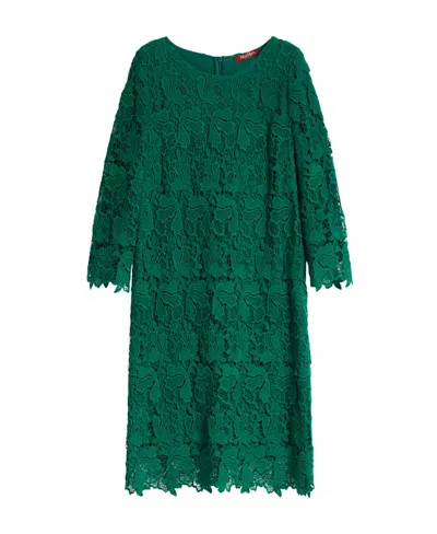 Max Mara Lace Dress In Green