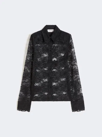 Max Mara Lace Shirt In Black