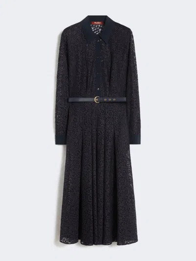 Max Mara Lace Shirt Dress In Black