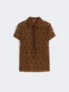 Max Mara Lace T-shirt In Brown