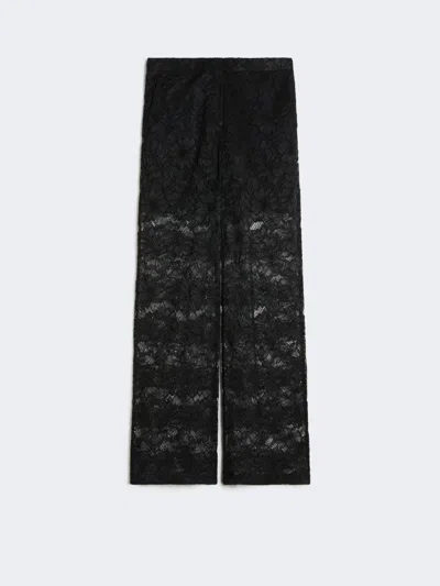 Max Mara Lace Trousers In Black
