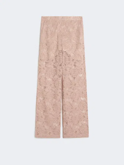 Max Mara Lace Trousers In Nude