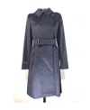 Max Mara Lace-up Coat In Black