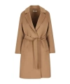 Max Mara Lace-up Coat In Brown
