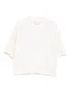 Max Mara Lace-up Drop-shoulder Top In White
