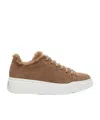Max Mara Tmaxi Suede Platform Sneakers In Brown