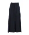 Max Mara Lace Up Wide-legged Casual Pants In Black