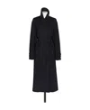 Max Mara Lace-up Wool Coat In Black