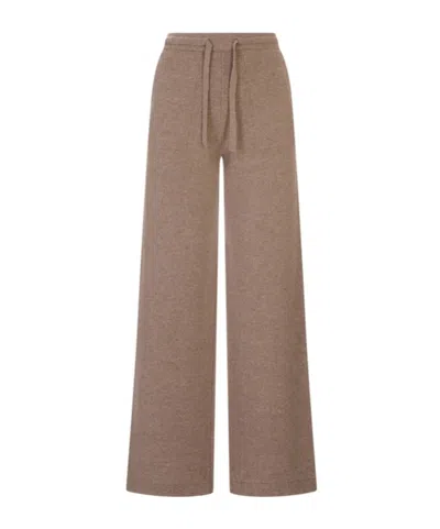 Max Mara Lace-up Casual Pants In Brown