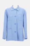 Max Mara Studio Jacket Woman Gnawed Blue In Blue