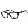 Max Mara Ladies Black Rectangular Eyeglass Frames Mm5112 In Black