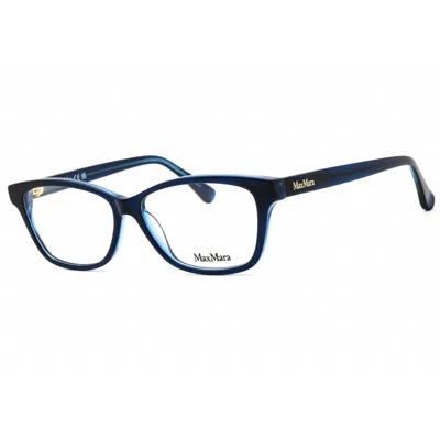 Max Mara Ladies Blue Rectangular Eyeglass Frames Mm5013