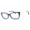 Max Mara Ladies Blue Rectangular Eyeglass Frames Mm5026