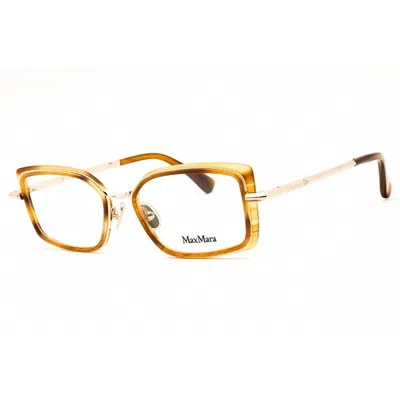 Max Mara Ladies Brown Rectangular Eyeglass Frames Mm5186