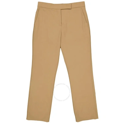 Max Mara Ladies Fastoso Straight-leg Wool Crop Pants In Brown