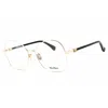 Max Mara Ladies Gold Tone Oversized Eyeglass Frames Mm5033 In Pattern