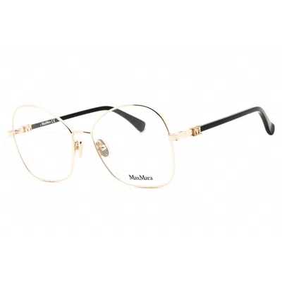 Max Mara Ladies Gold Tone Oversized Eyeglass Frames Mm5033