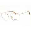 Max Mara Ladies Gold Tone Rectangular Eyeglass Frames Mm5056