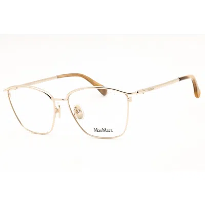 Max Mara Ladies Gold Tone Rectangular Eyeglass Frames Mm5056