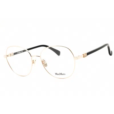 Max Mara Ladies Gold Tone Round Eyeglass Frames Mm5034