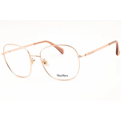Max Mara Ladies Gold Tone Round Eyeglass Frames Mm5077h
