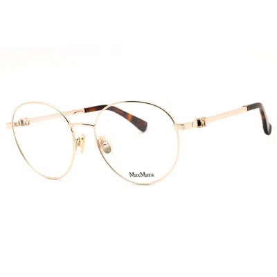 Max Mara Ladies Gold Tone Round Eyeglass Frames Mm5081