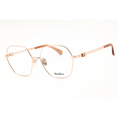 Max Mara Ladies Gold Tone Round Eyeglass Frames Mm5087d