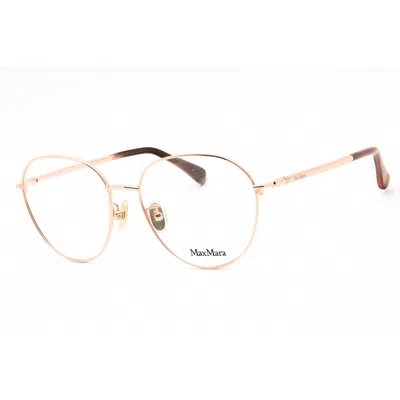 Max Mara Ladies Gold Tone Round Eyeglass Frames Mm5099h