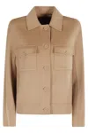 Max Mara 'cles' Belted Coat In Neutral