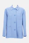 Max Mara Studio Jacket Woman Gnawed Blue In Blue