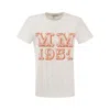 Max Mara White T-shirt With Logo Print On The Chest In Cotton Woman In White