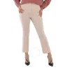 Max Mara Ladies Pink Circeo High-rise Wool-blend Pants In Pink