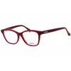 Max Mara Ladies Red Rectangular Eyeglass Frames Mm5032f