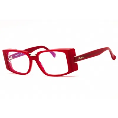 Max Mara Ladies Red Rectangular Eyeglass Frames Mm5157b