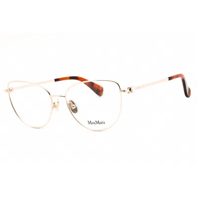 Max Mara Ladies Rose Gold Tone Cat Eye Eyeglass Frames Mm5047