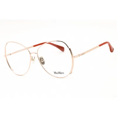 Max Mara Ladies Rose Gold Tone Oversized Eyeglass Frames Mm5001h