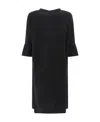 Max Mara Long Cotton Shirt Dress In Black