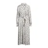 Max Mara Woman Maxi Dress White Size 10 Silk In White/black