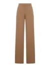 Max Mara High-rise Wide Leg Trousers With Seam Detailing In Brown