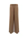 Max Mara Women Lama Viscose Blend Trousers In Brown