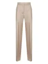 Max Mara Tailored Trousers With Belt Loops And Pockets In Neutral