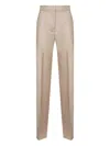 Max Mara Tailored Trousers With Belt Loops And Pockets In Neutral