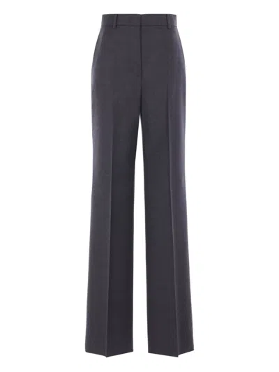 Max Mara Pantalone Lambro Grigio Scuro In Blue