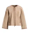 Max Mara Lambskin Jacket In Brown