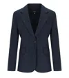 Max Mara Lamine Blue Single-breasted Blazer In Blue